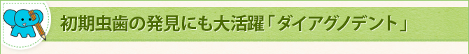 初期虫歯の発見にも大活躍「ダイアグノデント」