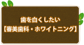 歯を白くしたい【審美歯科・ホワイトニング】