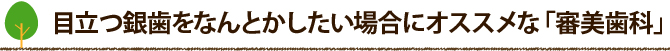 目立つ銀歯をなんとかしたい場合にオススメな「審美歯科」