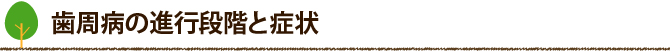 歯周病の進行段階と症状